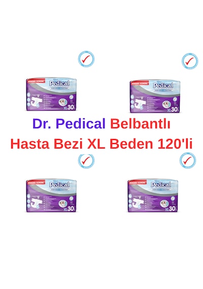 Dr. Pedical - Belbantlı Yaşlı Yetişkin Hasta Bezi Xlarge Beden 120'li XL