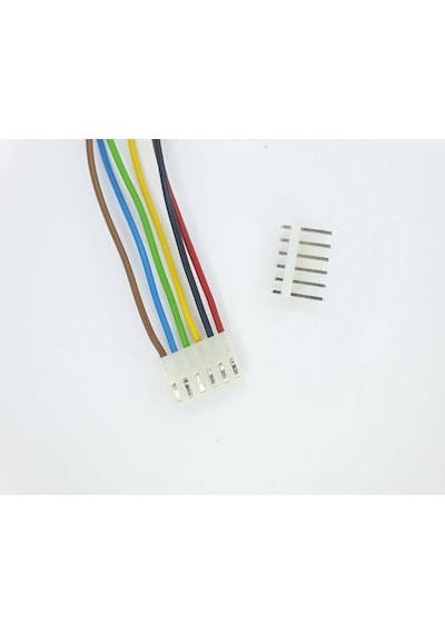 Sanec 3,96mm 6 Pin Kablolu Konnektör Takım 10cm - 0,50mm - Çift Taraflı