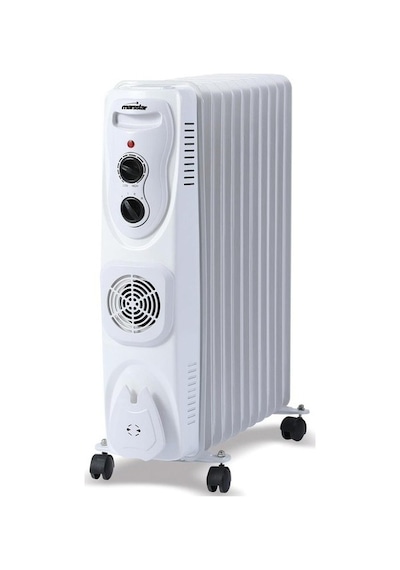 Mars Star Turbo Fanlı 11 Dilim Elektrikli Yağlı Radyatör, 2500 Watt Petek Isıtıcı - B08f