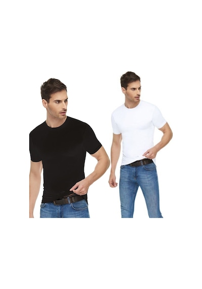 Tutku Elit 2 Li Paket Elestan Erkek Sıfır Yaka Body Yeni Sezon Siyahbeyaz