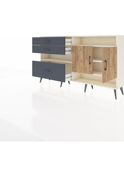 Arges Konsol 4 Raflı 3 Çekmeceli 2 Kapaklı 176x30x99 Aytaşı-çam/a Aytaşı-çam/antrasit Arges Konsol 4 Raflı 3 Çekmeceli 2 Kapaklı 176x30x99 Aytaşı-çam/a Aytaşı-çam/antrasit