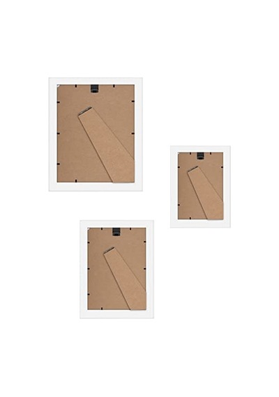 Parça Beyaz Galeri Duvar Resim Çerçevesi Seti 8x10 5x7 Ve 4x6. Kırılmaya Dayanıklı Cam. Duvar Veya Masa Için Res