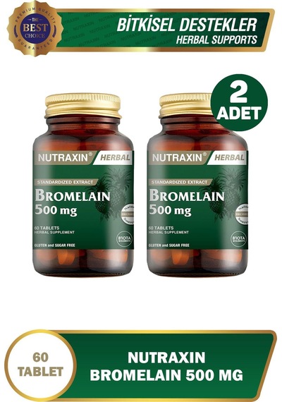 Nutraxin Bromelain 60 Kapsül 2 Adet