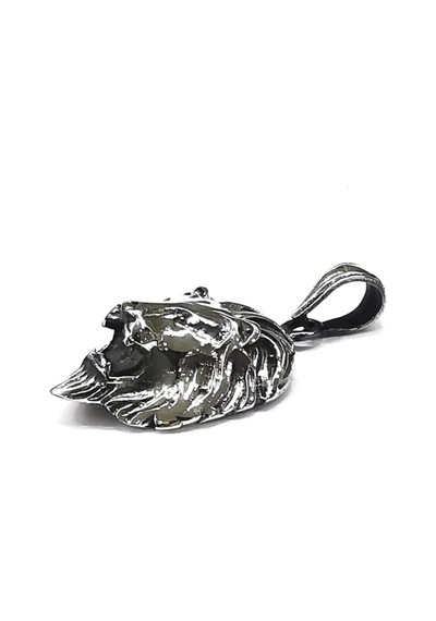 Omar Silver Unisex Aslan Kafası Figürlü Kolye Ucu Oksitli Gümüş O (513868011) Omar Silver Unisex Aslan Kafası Figürlü Kolye Ucu Oksitli Gümüş O (513868011)
