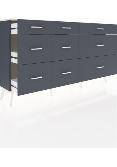 Arges Konsol 9 Çekmeceli 176x30x99 Antrasit-aytaşı/antrasit Aytası/antrasıt - Antrasıt Arges Konsol 9 Çekmeceli 176x30x99 Antrasit-aytaşı/antrasit Aytası/antrasıt - Antrasıt