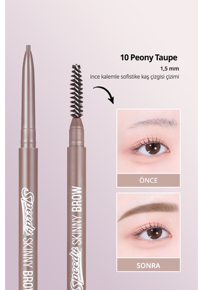 Perıpera Speedy Skinny Brow 10 Peony Taupe