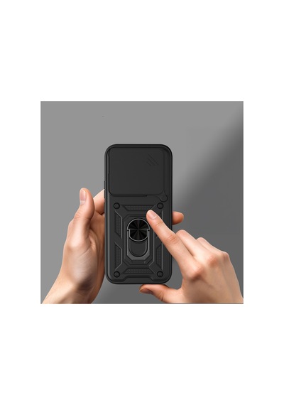 Xiaomi 17t Pro Uyumlu Zırhlı Kılıf, Sürgülü Kamera Korumalı, Manyetik Standlı, Darbeye Dayanıklı Kapak Lacivert