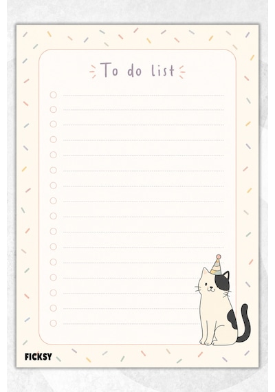 Yapılacaklar Listesi - A5 - 50 Sayfa - To Do List - Checklist - Kontrol Listesi - Planlayıcı - 3997 Çok Renkli