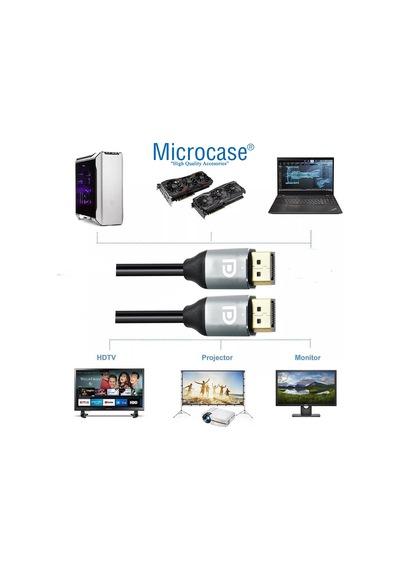 8k 240hz Alüminyum Başlık Displayport To Displayport Kablo 5 Metre - Al5081 Standart