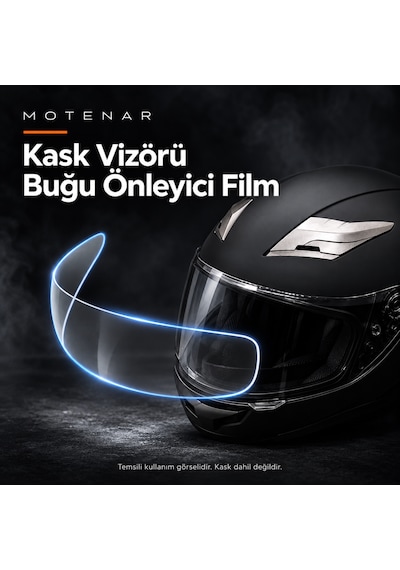 Motenar Motosiklet Kask Vizörü Buğu Önleyici Şeffaf Film Pinlock 1 Adet