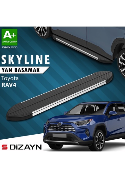 S-dizayn Toyota Rav 4 5 Skyline Krom Yan Basamak 173 Cm 2018 Üzeri A+ Kalite