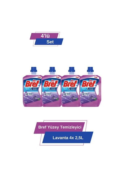 Bref Yüzey Temizleyici Lavanta 4x 2.5l 4'lü Set set-hnkdtj-5282-6235