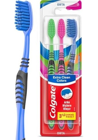 Clean Colors Diş Fırçası 2+1 Açık Ahşap