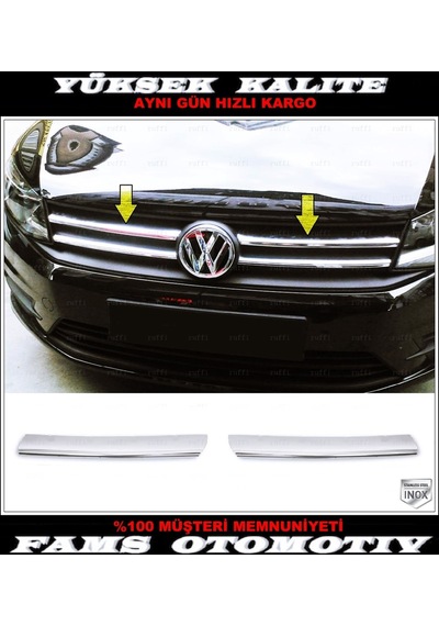 Vw Caddy Krom Ön Panjur 2 Parça 2015 ve Üzeri Paslanmaz Çelik Vw Caddy Krom Ön Panjur 2 Parça 2015 ve Üzeri Paslanmaz Çelik