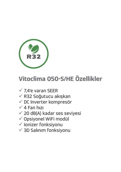 Vitoclima 050 Pro 24.000 Btu R32 Inverter Split Klima 2025