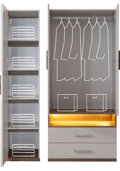 Ranza, Milano Genç Odası Takımı Dolaplı Çalışma Masalı Modern Ranza + Üç Kapaklı Modern Dolap 90 X 190 CM Ranza, Milano Genç Odası Takımı Dolaplı Çalışma Masalı Modern Ranza + Üç Kapaklı Modern Dolap 90 X 190 CM