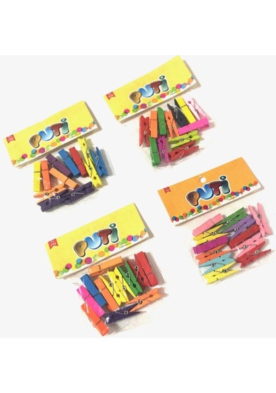 Ahşap Büyük Mandal Renkli 3.5cm 48'li Kahverengi Diğer