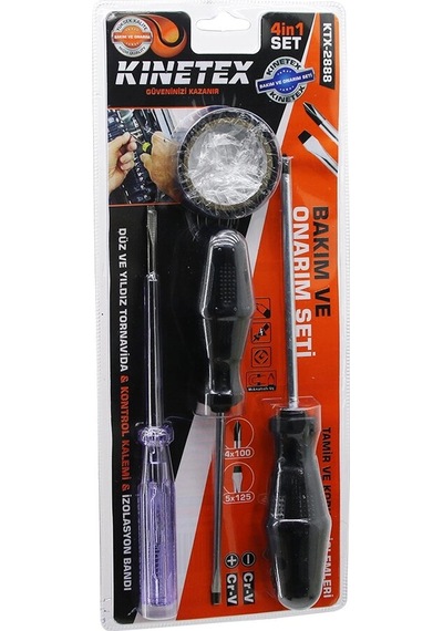 4pcs Tornavida - Çok Amaçlı Set Düz-yıldız Tornavida - Kontrol Kalem - Elektrik Bant 5545