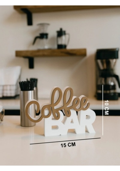 3dprototürk Kahve Köşesi Coffee Bar Yazılı Dekoratif Masaüstü Biblo