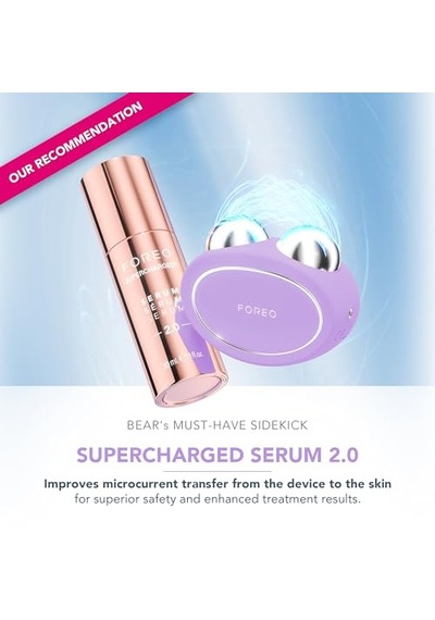 Foreo Bear 2 Advanced Lifting & Toning Microcurrent Facial Device - Anti Aging Face Sculpting Tool - Instant Face Lift - Firm & Contour - Non-ınvasive Skin Care Tools - Lavender