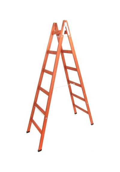 Step 6 Basamaklı Çift Çıkışlı Ahşap Merdiven Yükseklik 2 M