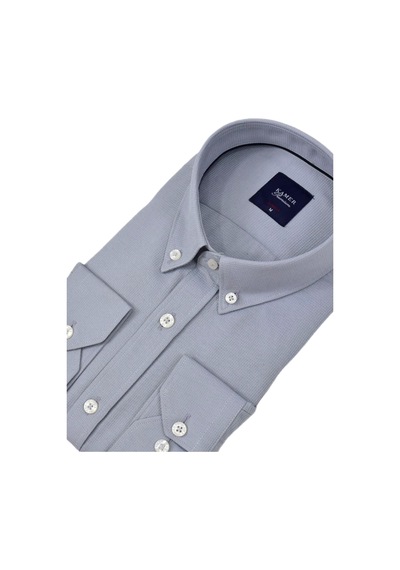 Erkek Slim Fitt Uzun Kol Gömlek 2424 Bgl-st04381 Gri