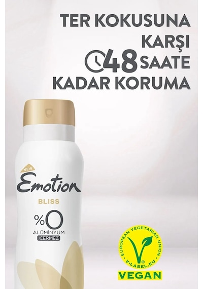 Emotion Bliss Kadın Vegan Deodorant 150 Ml Hızlı Kurur, Leke Bırakmaz Diğer