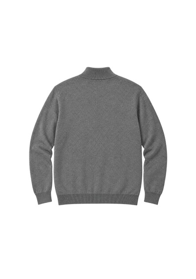 Battalmoda Erkek Büyük Beden Füme Fermuarlı Dik Yaka Pamuklu Hırka 3xl-4xl-5xl-6xl