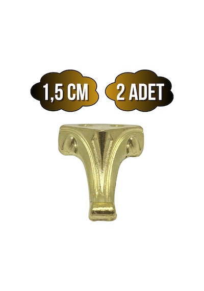 Moda Metal Ayak Çeyiz Ve Hediye Kutusu Mobilya Ayağı 1,5cm Altın 2 Adet Altın
