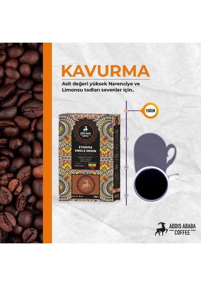 Etiyopya Single Origin Kahve 2x250 Gr. Kavrulmuş Çekirdek Aeropress