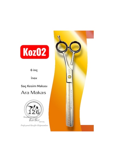Koz02 Saç Sakal Kesim Ara Makası - 6 İnç