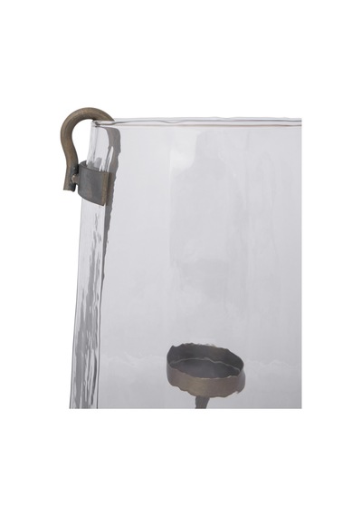 Yargıcı Metal Detaylı Cam Silindir Fener 18x28 Cm 26knha1126n St