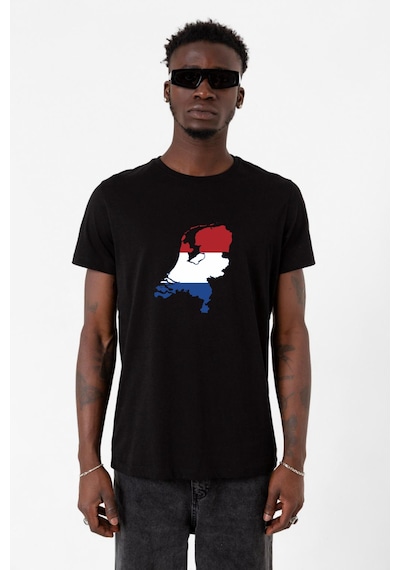 Euro 24 Netherlands Siyah Erkek Tshirt Çok Renkli