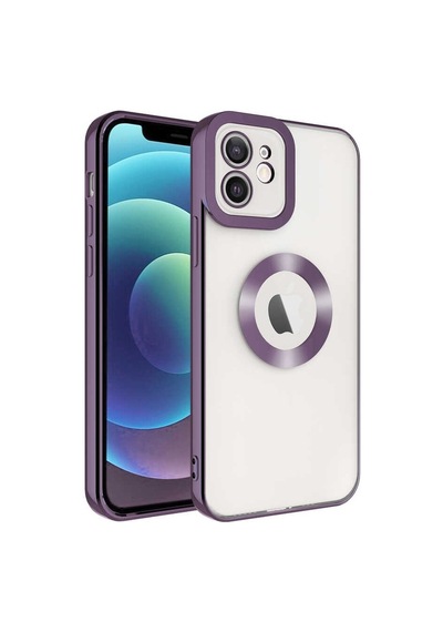 Zore Apple Uyumlu iPhone 12 Kılıf Kamera Korumalı Logo Gösteren Zore Omega Kapak