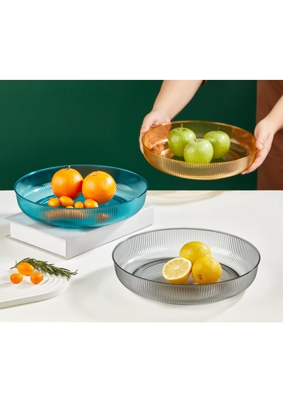 1 Adet Turuncu Plastik 28 Cm Sunum Kase Meyvelik Salata Tabağı Pi