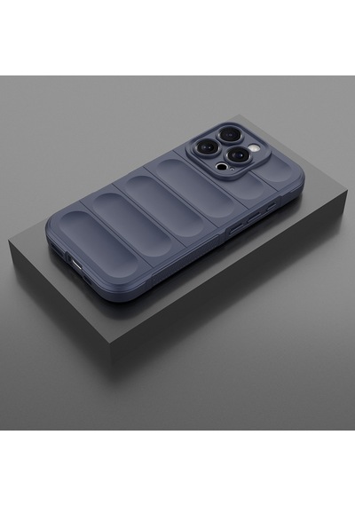 Apple iPhone Uyumlu 16 Pro Kılıf Kamera Korumalı Esnek Silikon Parmak Şeritli Pazarplus Koyu Yeşil