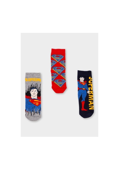Superman Lisanslı Erkek Çocuk 3 Çift Soket Çorap 20510 Kırmızı/7yas