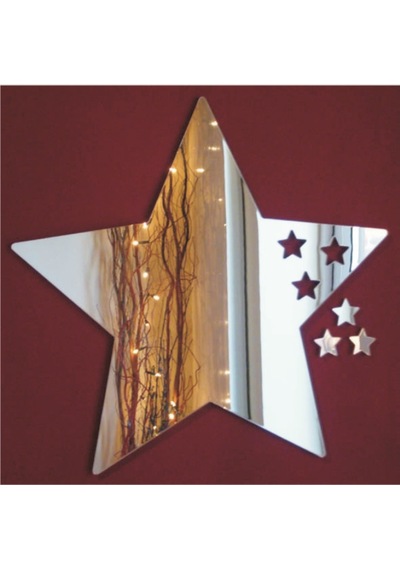 M3 Decorium Stars Yıldız Dekoratif Ayna Gümüş