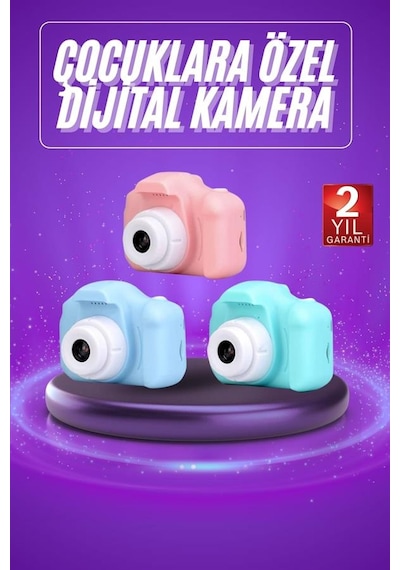 Dijital Fotoğraf Makinesi Çocuk Kaliteli Renkli