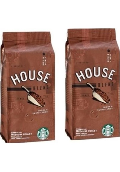 Starbucks 2x House Blend Çekirdek Kahve 250 G