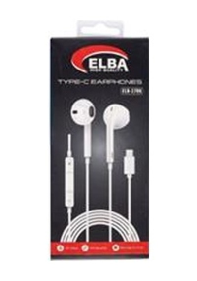 Elba Elb-2706 Beyaz Kulakiçi Type-c Mikrofonlu Kablolu Kulaklık Ses Kontrol