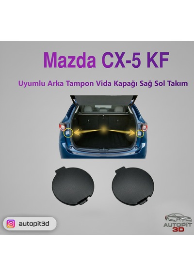 Mazda Cx-5 Kf Uyumlu Arka Tampon Vida Kapağı Takımı Sağ + Sol