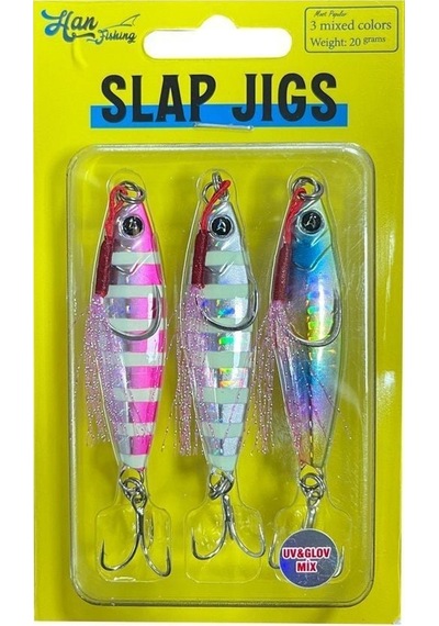 Hanfish Slap Jigs Uv & Glow Mix 10gr.