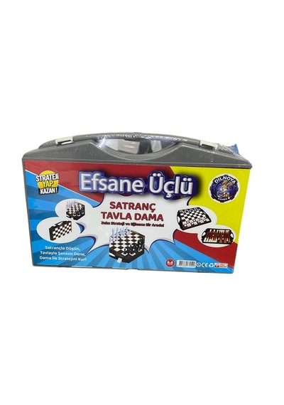 Çantalı Efsane 3 Lü Satranç Tavla Dama Seti 9542