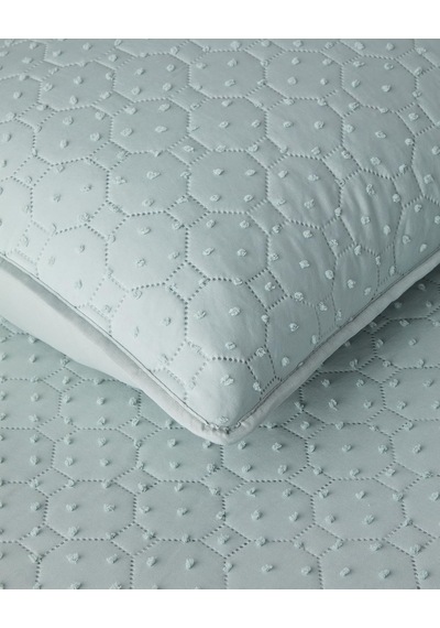 Lexroo Amabile Kesmeli Tek Kişilik Yatak Örtüsü Takımı 160x220 Cm Su Yeşili Çok Renkli