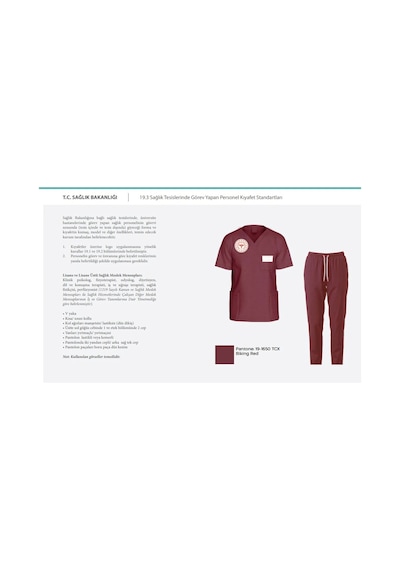 Unisex Bordo Lisans/lisans Üstü Sağlık Meslek Mensupları Scrubs Forma Takım Sağlık Bak.yeni Yön.uygun Bordo