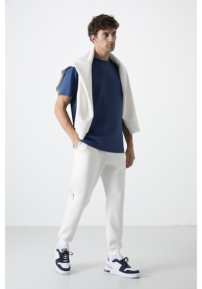 Tommy Life Ekru Bağcıklı Dar Paça Erkek Eşofman Alt - 84999 Ekru