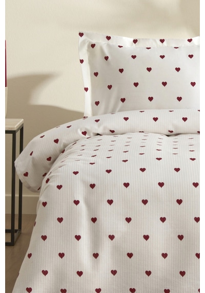 Karaca Home Amour Tek Kişilik Pike Takımı Kırmızı