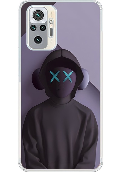 Xiaomi Redmi Note 10 Pro Uyumlu Şeffaf Kılıf No Face 2 Tasarımlı