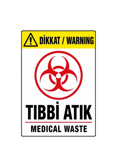 Dikkat Atık 50x70cm Pvc Isg Levha V10